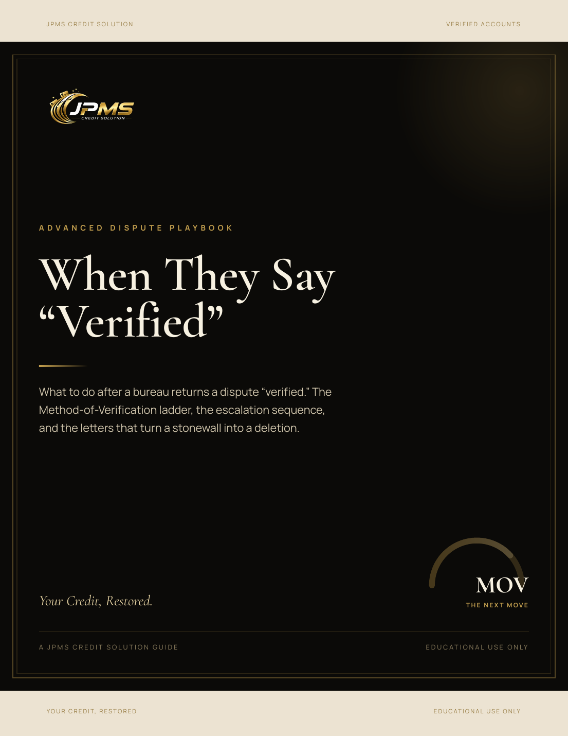 Disputing Verified Accounts