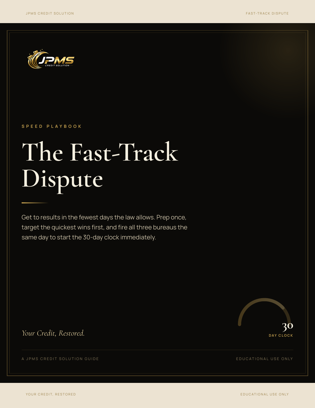 The Fast-Track Dispute