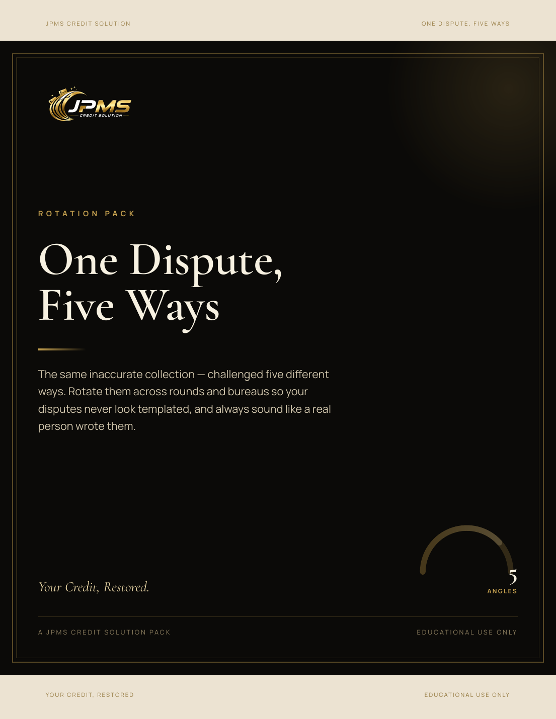 One Dispute Five Ways